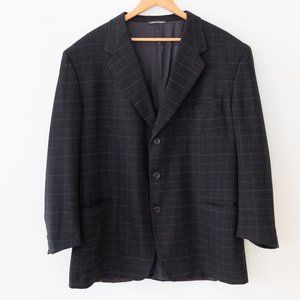 Canali Proposta Fratelli Tallia del Delfino Wool Windowpane Plaid Blazer